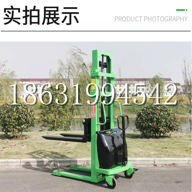 桑日县电动叉车堆高车液压铲车电瓶1吨2吨站驾步行式小型全自动叉车